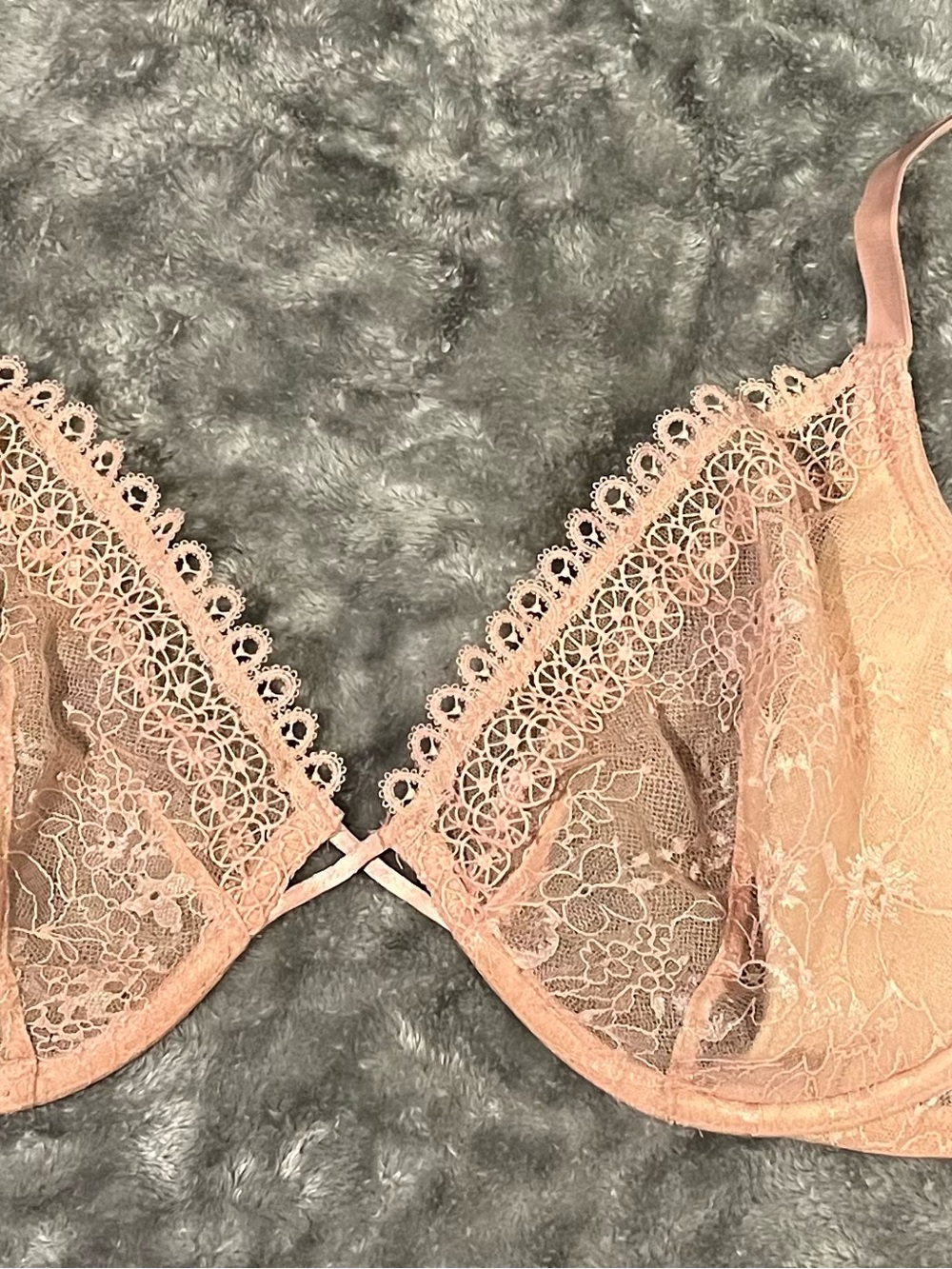 Victoria's Secret Lace Underwire Bra in Blush